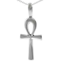Sterling Silver Egyptian Ankh Necklace  