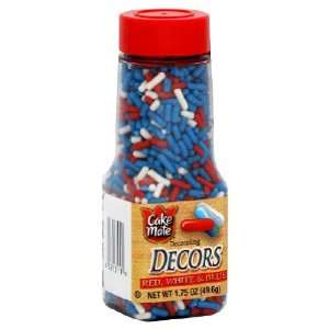  Cake Mate, Red Wt Blue Decors, 6 Each (6 Pack): Health 