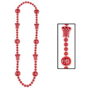  Lets Party By Beistle Company Basketball Beads   Red 