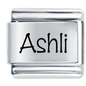  Name Ashli Gift Laser Italian Charm: Pugster: Jewelry