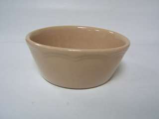 Hall pottery round dish peach pink 7 3/4 vintage  