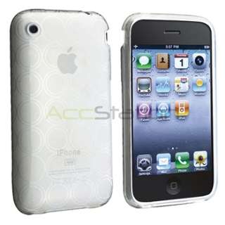 Clear Circle Gel Case+Privacy Guard for iPhone 3 G 3GS  