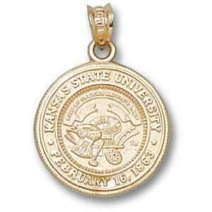  Kansas State Wildcats Solid 10K Gold Seal Pendant Sports 