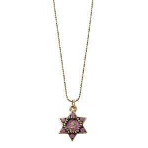  Michal Negrin Star of David Pendant with Roses Bouquet 