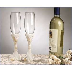 Beach Theme Toasting Glasses   Wedding Party Favors 