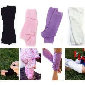   child leg warmers in white, black, lavender, & pinkby My Little Legs