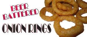 BEER BATTERED ONION RINGS Banner Sign Food Concession  