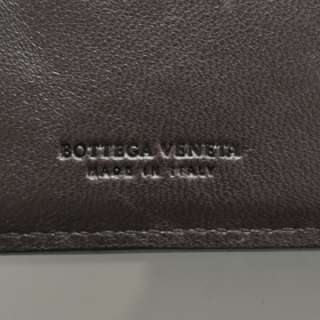 BOTTEGA VENETA Woven Leather Wallet Coin Purse Brown  