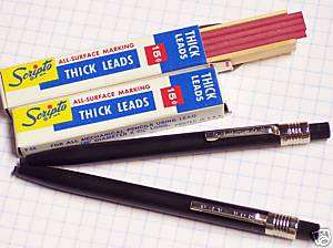 OLD SCRIPTO GREASE PENCILS,CHINA MARKER,REFILL,2 MINT  