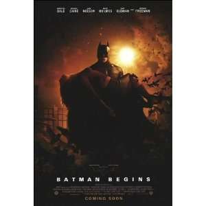 BATMAN BEGINS 27X40 DOUBLE SIDED MOVIE POSTER