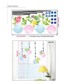 BEADS DECOR REMOVABLE VINYL WALL STICKERS MURAL DECALS  
