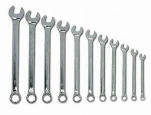 JH WILLIAMS COMBINATION WRENCH SET CHROME 11 PIECE, SAE  