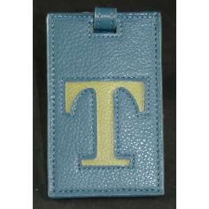 Ganz Initial Suitcase Luggage Bag Tag Address Travel T Blue Green NEW!