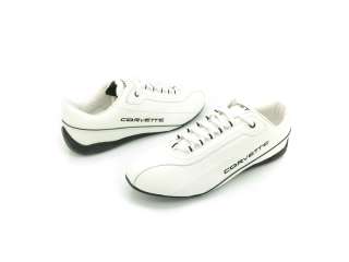 Corvette Casual Driving White Leather Sneakers Size 13  