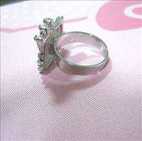 Cute princess crystal hellokitty crown ring R2  