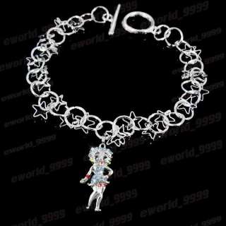 Betty Boop set Crystal Jewelry Necklace Bracelet FT196  