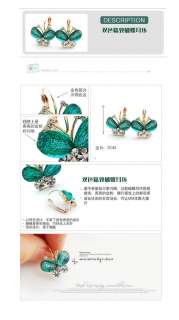 ea82 cute crystal butterfly bj earrings fashion for xmas girls gift 