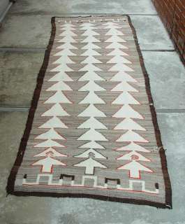 Authentic Navajo Rug   Room Sized Runner c.1920  