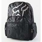 fox jet setter backpack school bag girls black new nwt