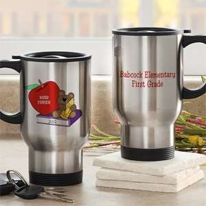    Personalized Travel Mug for Teachers   Teddy Bear: Home & Kitchen