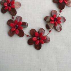 Red Jasper and Coral Floral Jewelry Set (Thailand)  Overstock