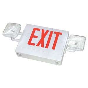  Combo LED Exit Sign and Emergency Light Finish: Red: Home 