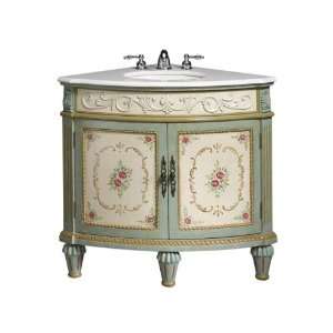  Amalia Rose/ivory Corner Sink Cabinet