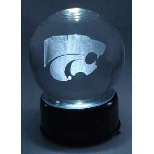 Kansas State Wildcats Etched Logo Crystal Ball Sports 
