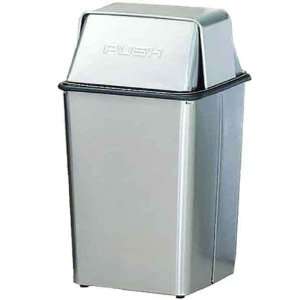 Stainless Steel Trash Can with Hamper & Push Top   36 Gallons:  
