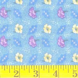  45 Wide Carnation Blue Fabric By The Yard: Arts, Crafts 