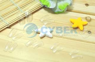 Approx 500 Natural Clear French Acrylic False Nail Art Full Tips 