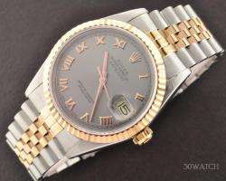 MENS ROLEX OYSTER PERPETUAL DATEJUST ROSE GOLD AND STEEL  