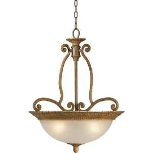  Forte 2433 04 17 Bowl Pendant, Chestnut Finish with Shaded 