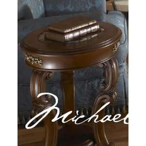  Chair Side Table by AICO   Honey Walnut (N68222 28)
