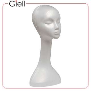 Giell Styrofoam Foam Mannequin Long Neck Wig Head Stand  