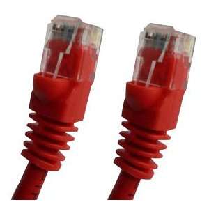  Category 5E Ethernet Cable Molded Snagless Red 7Ft Polybag 