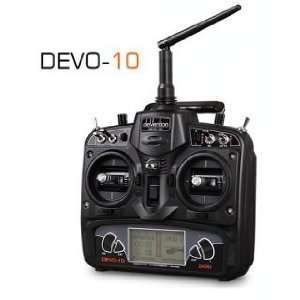   DEVO 10 Radio w/RX1002 10 Channel 2.4Ghz Transmitter Toys & Games