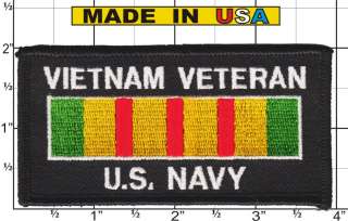   US NAVY Service Ribbon Iron On Patch USA MADE   FREE SHIP  