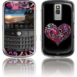  Black Swirly Heart skin for BlackBerry Bold 9000 