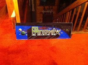 1980 Centuri Phoenix Arcade Plexiglass Marquee  