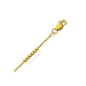  10k Yellow Gold 22 0.8mm Box Chain Necklace   Lobster 