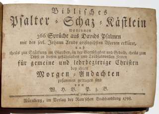 1798 ANTIQUE GERMAN PRAYER BOOK   18th CENTURY  