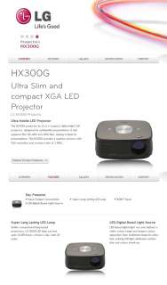 NEW LG LED XGA mini Portable Projector HX300G HX300  