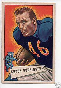 1952 Bowman Large #7 Chuck Hunsinger Bears  