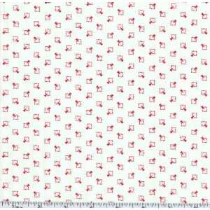  45 Wide Classic Red Squares Fabric By The Yard Arts 