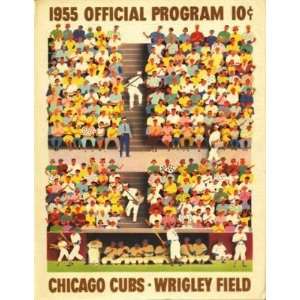  1955 Chicago Cubs Vs Milwaukee Braves Program ~nm 