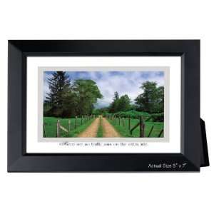 Extra Mile (Fenced Road) 5X7 Motivational Picture 