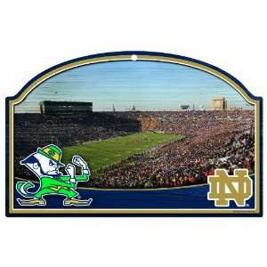 NCAA Notre Dame Fighting Irish 11 by 17 Wood Sign Stadium  