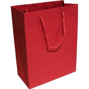  100 Cerise Color Heavy Paper Tint tote with Soft Cord 