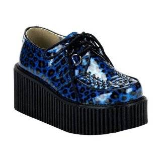  3 Inch Platform Creepers Gothic Shoes Rockabilly Purple 